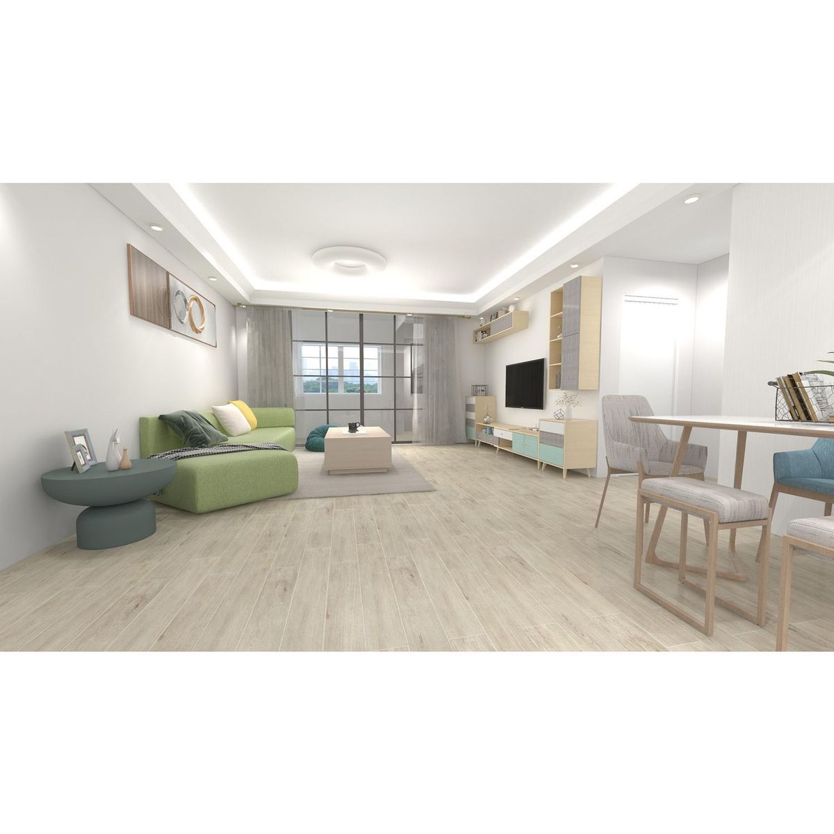 KLIPEN - Porcelanato Beige Maderado 20x120cm 1.44m2 Madrid