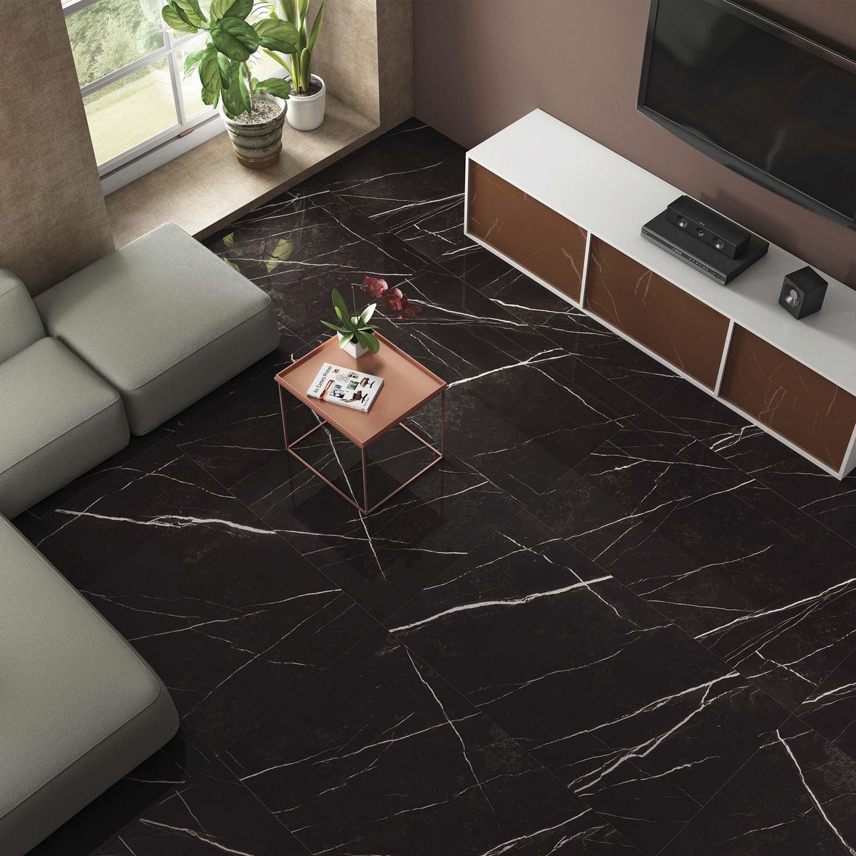 KLIPEN - Porcelanato Negro Marmol 80x160cm 2.56m2
