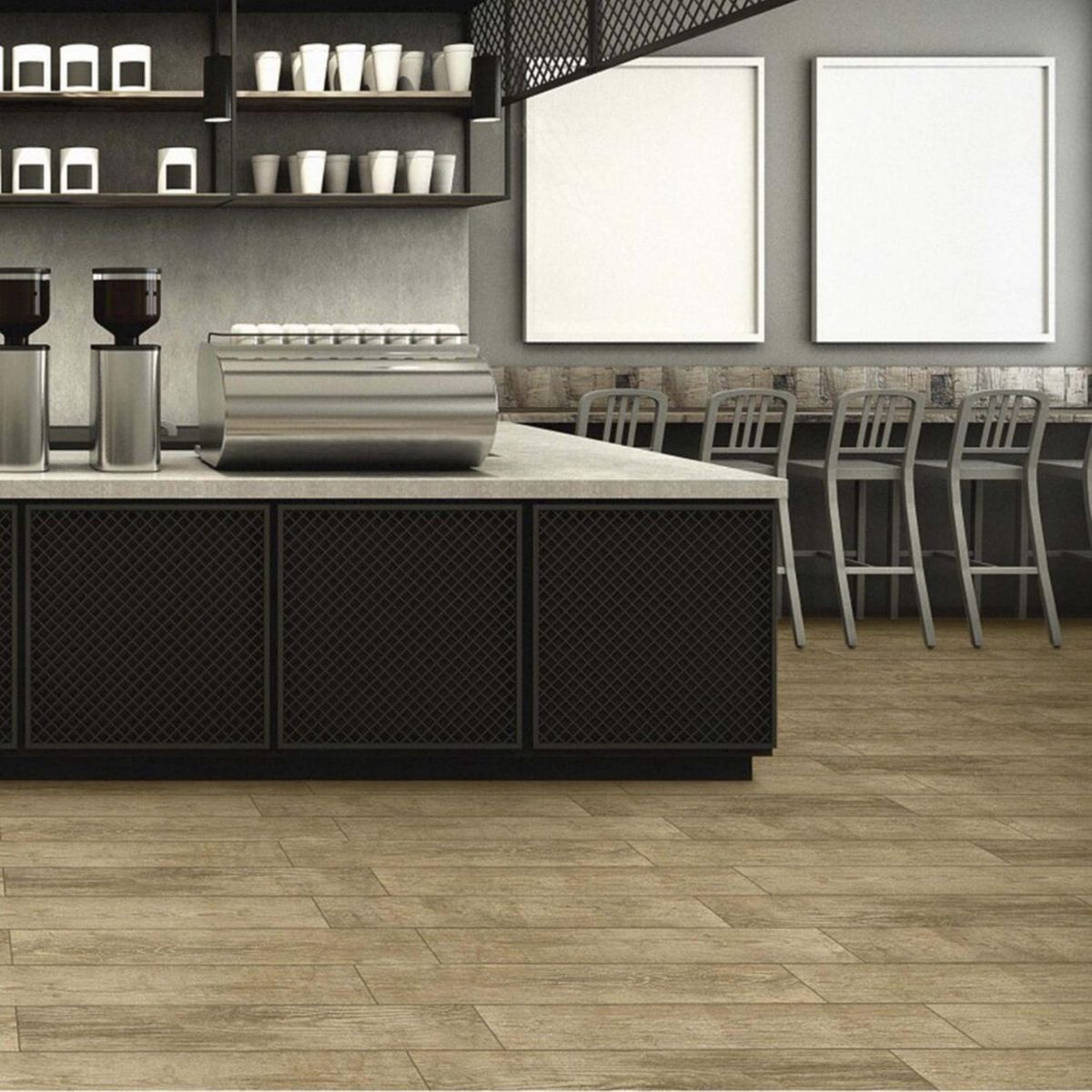 ECUACERAMICA - Cerámica Rein Almendra Mate 1.42m2 20x120 cm para piso