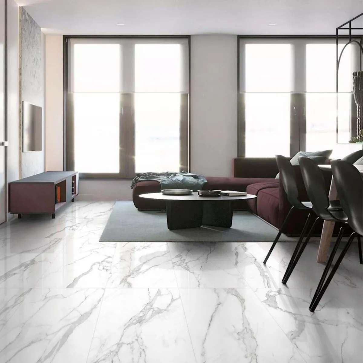 KLIPEN - Porcelanato Blanco Marmol 60x120cm 1.44m2 Statuario