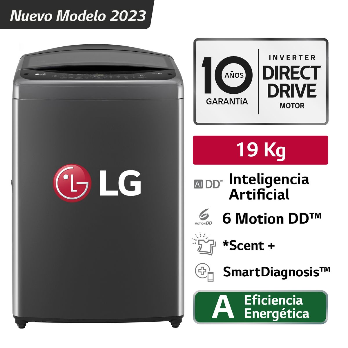 LG - Lavadora Lg WT19BV6 19 Kg
