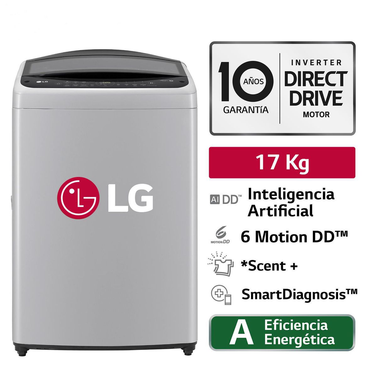 LG - Lavadora Lg WT17DV6 17 Kg