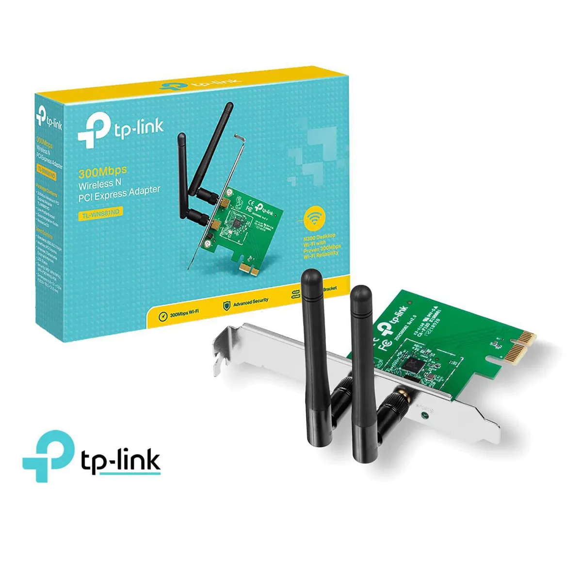TP LINK - Tarjeta de Red TP-Link Pci Wifi 300mbps Tl-wn881nd