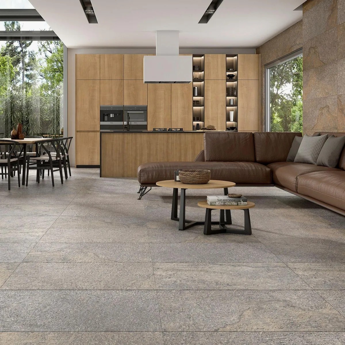 PORCELANITE - Gres porcelánico Taupe 45x45cm 1.62m2 Rústico Brillante Imperium