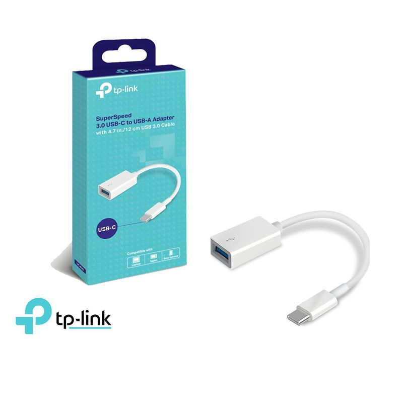 TP LINK - Adaptador de red WIFI  TP-Link Usb-c 3.0 Super Rápido a Adaptador Usb-a Uc400