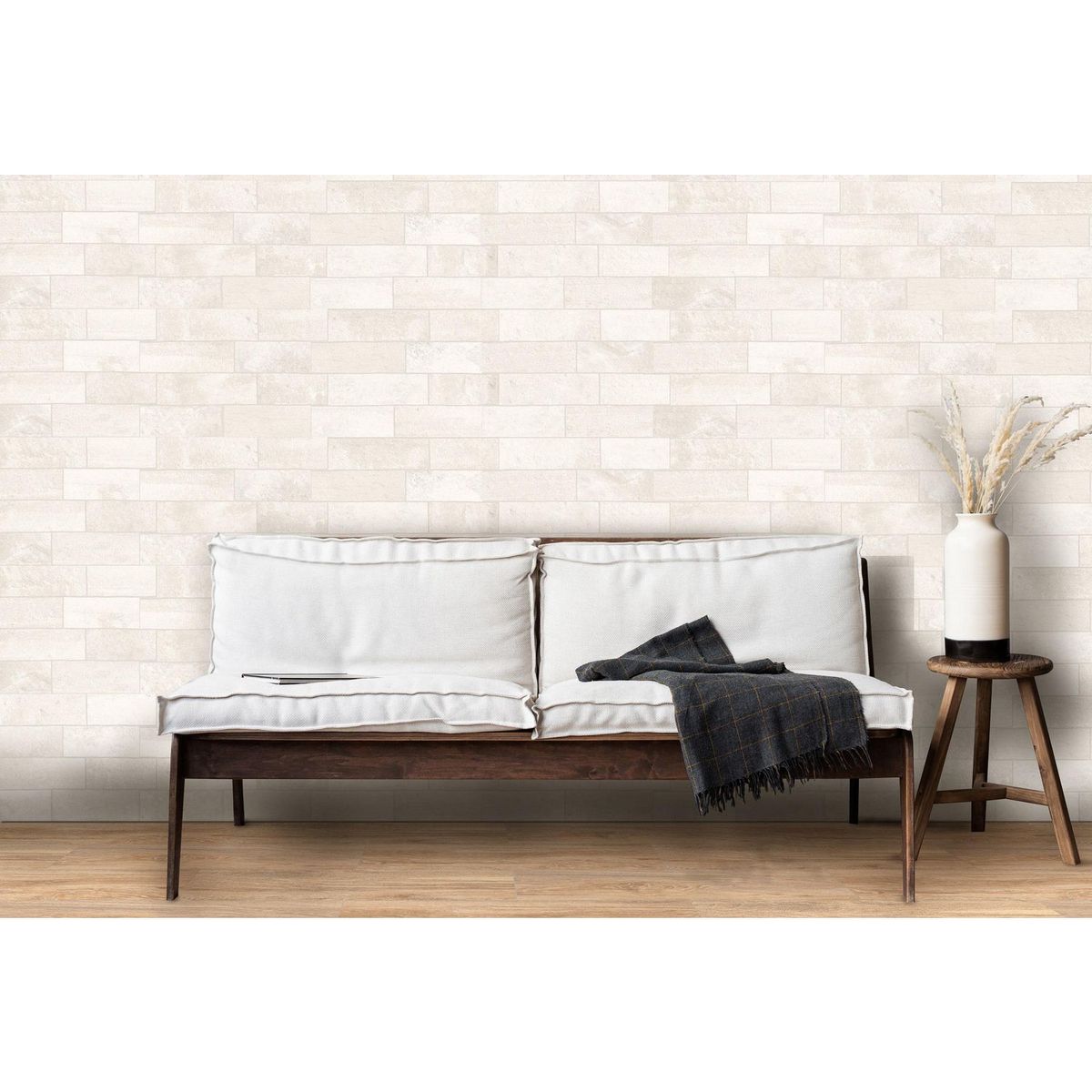 PORCELANITE - Fachaleta Cerámica Urban Blanco 30x45cm 1.51m2 para muro