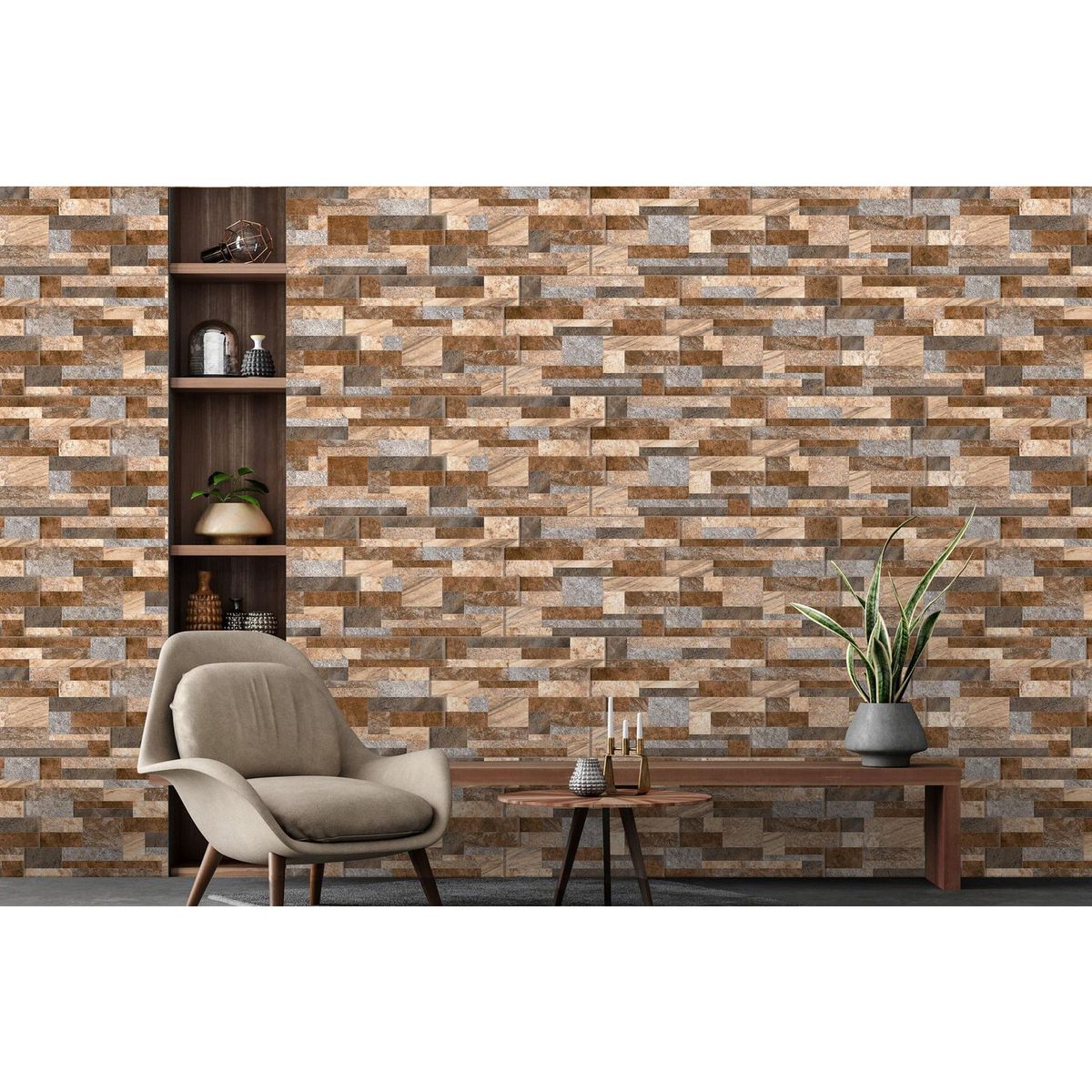 LAMOSA - Fachaleta Cerámica Hamburgo Rojo 30x45cm 1.51m2 para muro