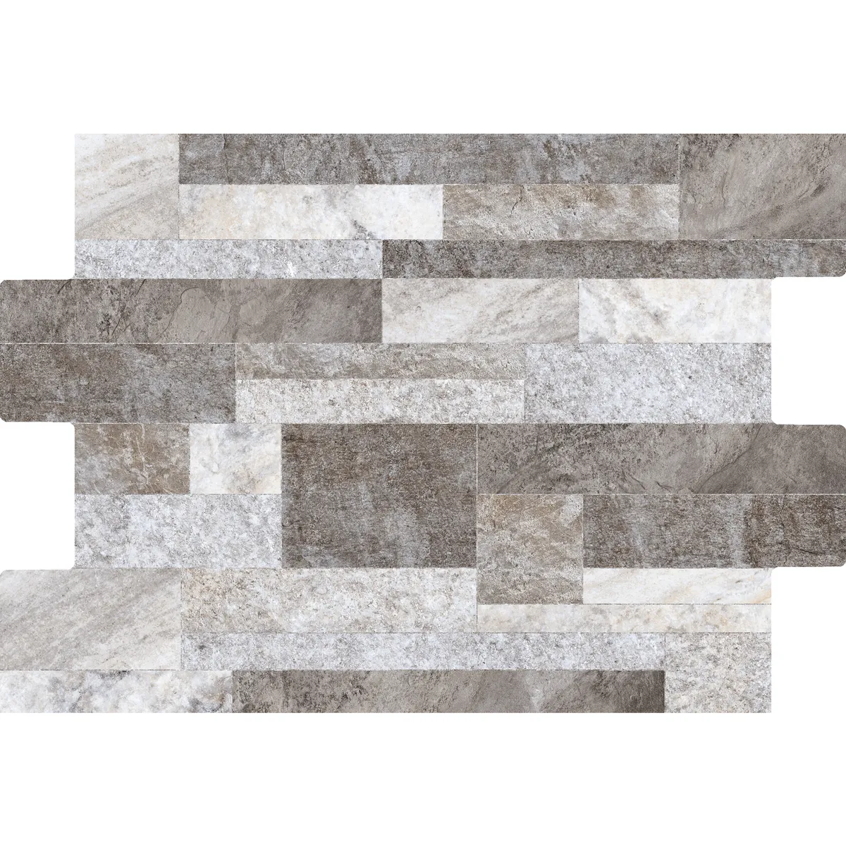 LAMOSA - Fachaleta Cerámica Hamburgo Gris 30x45cm 1.51m2 para Muro