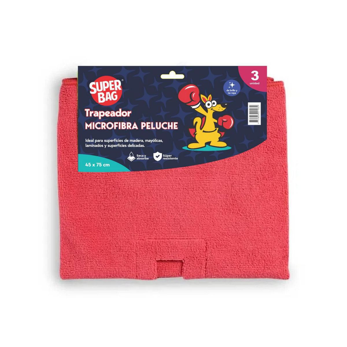 SUPERBAG - Trapeador De Microfibra Peluche Superbag X3 Unid