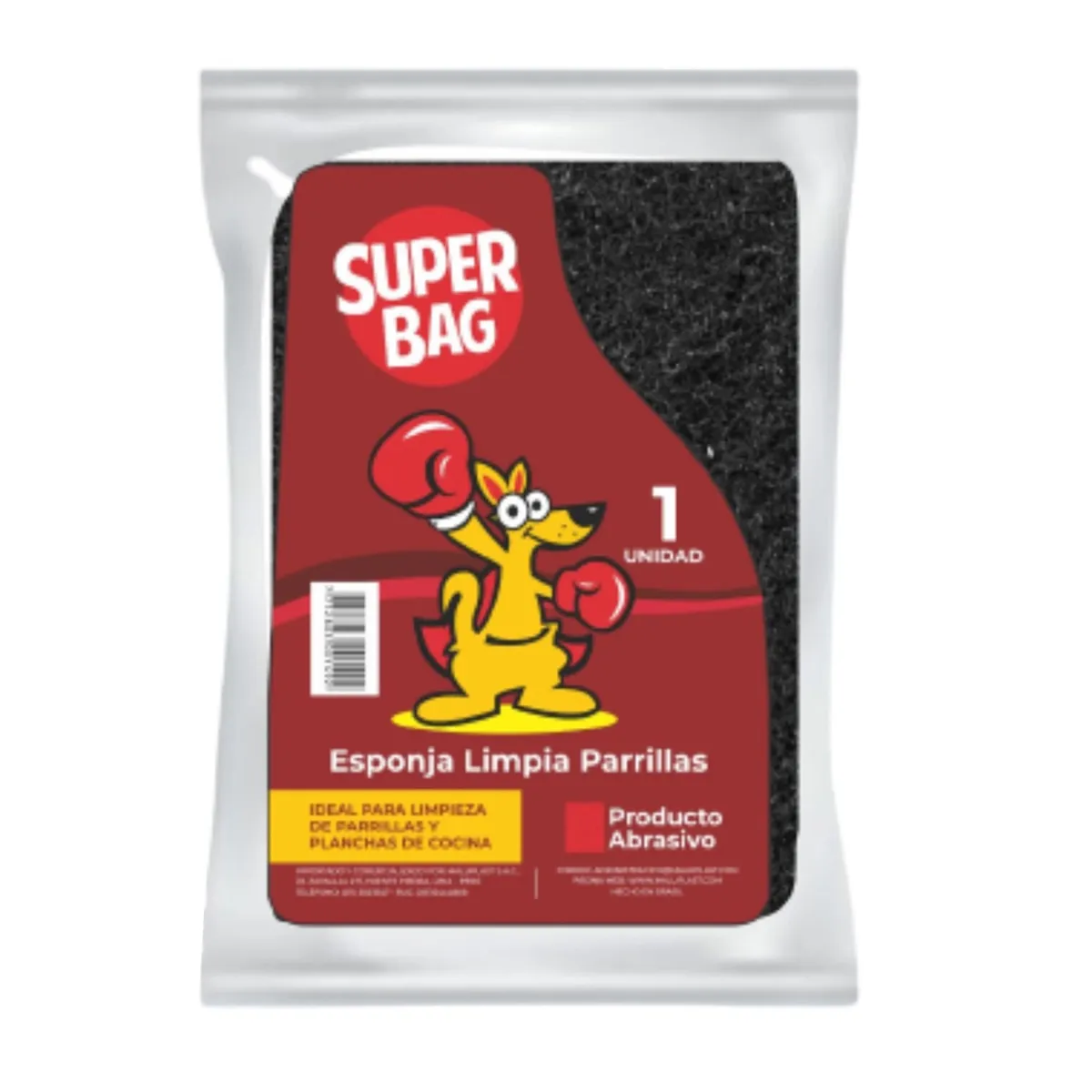 SUPERBAG - Esponja Limpia Parrillas con Mango SuperBag