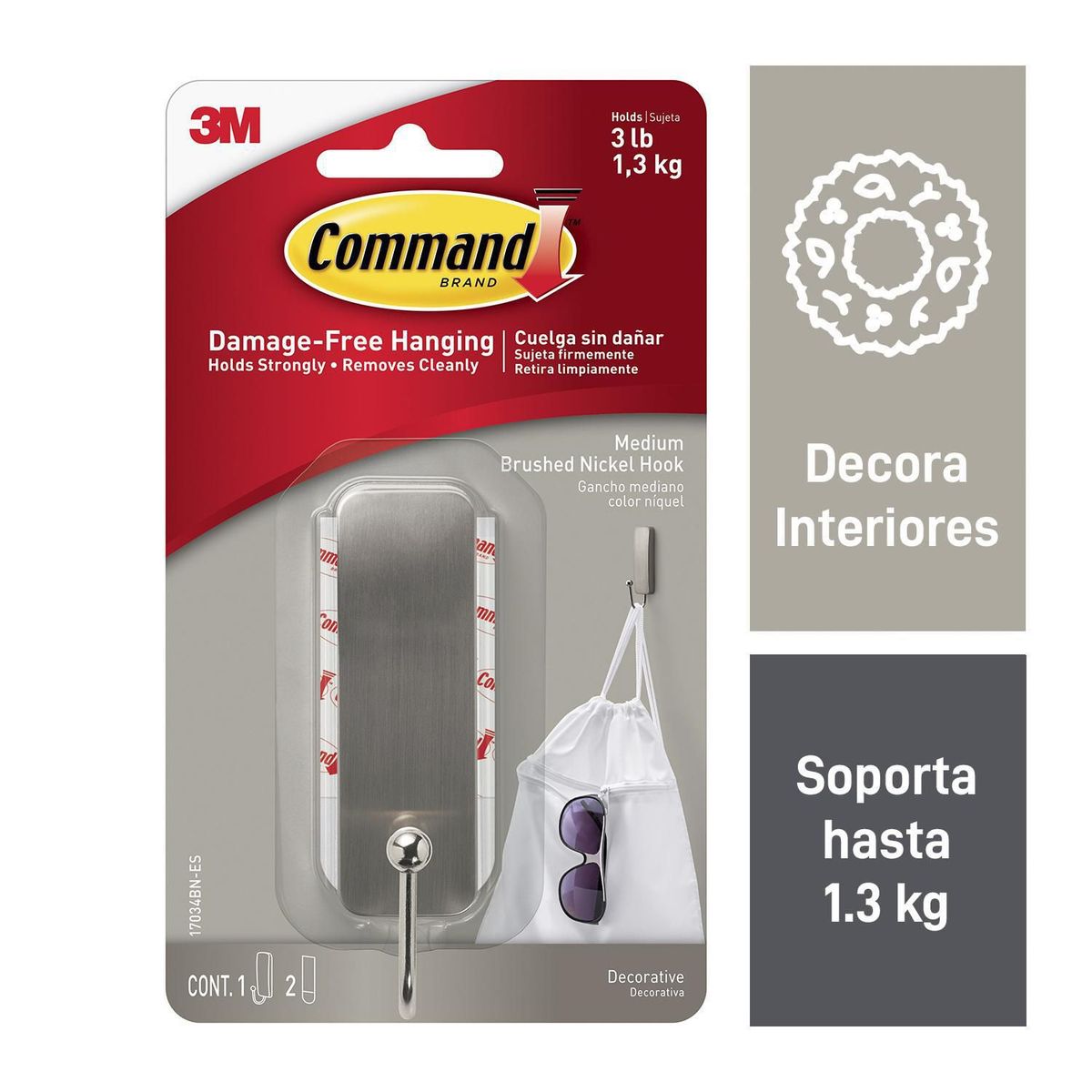 COMMAND - Gancho Mediano Niquel