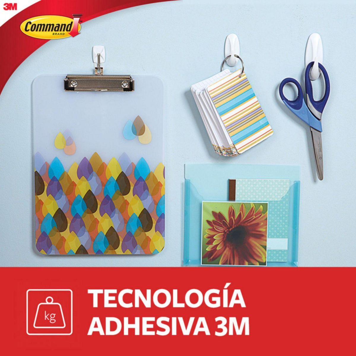 COMMAND - Gancho Command Alambre Peq X6