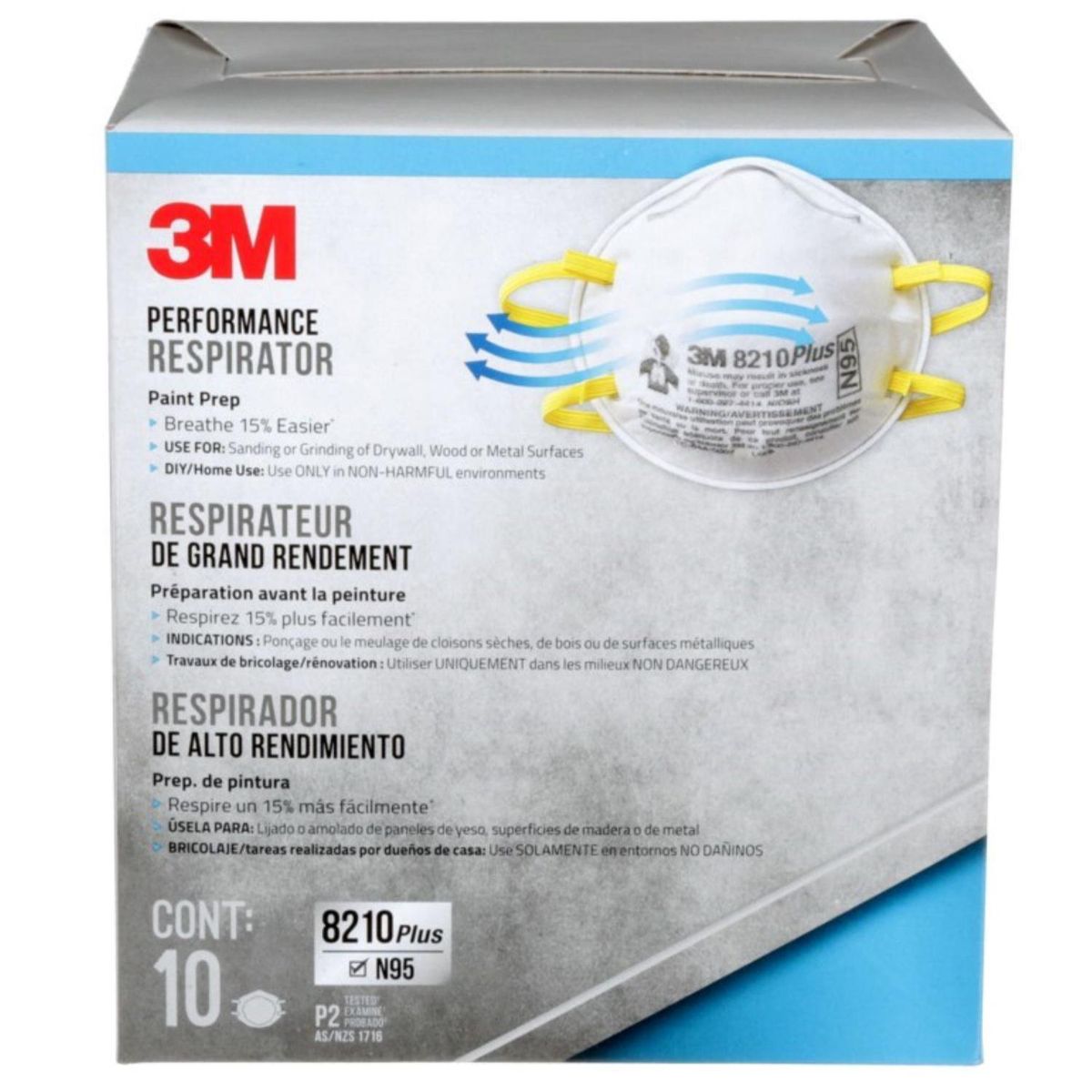 3M - Respirador de Alto Rendimiento 3M 8210