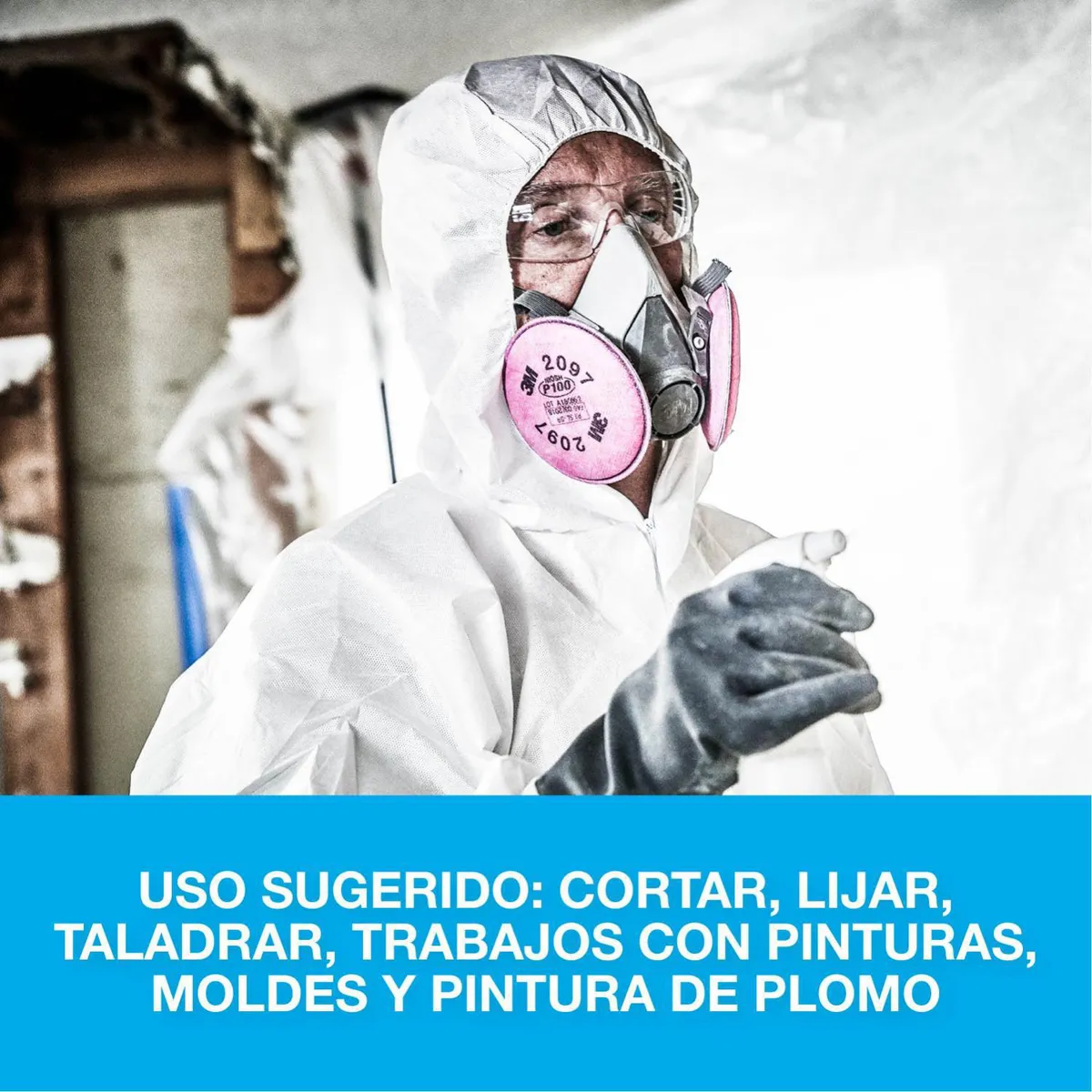 3M - Respirador de Silicona 3M 6297 Mediano para Rostro