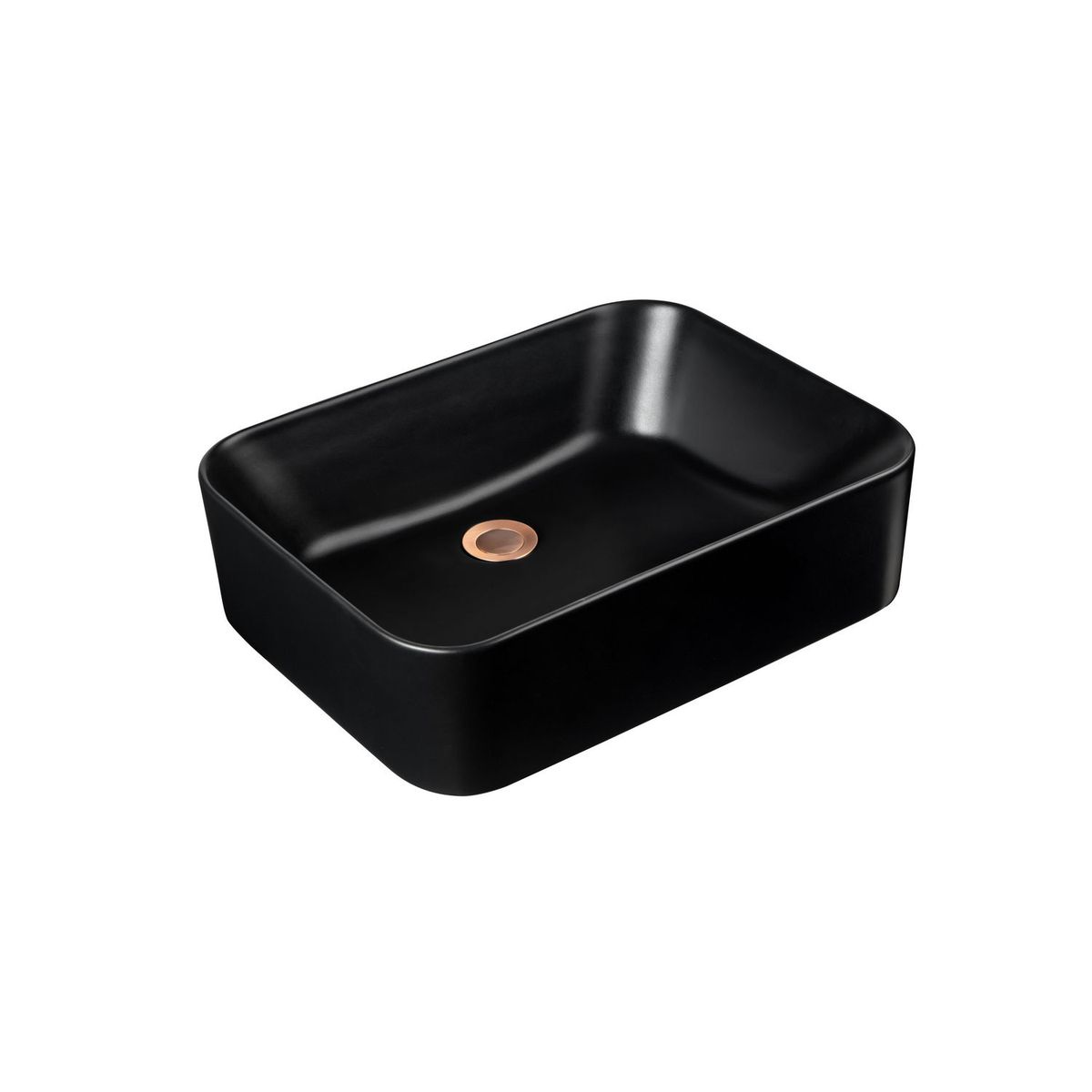 TREBOL - Lavatorio para Sobreponer Samoa Rectangular Negro Mate