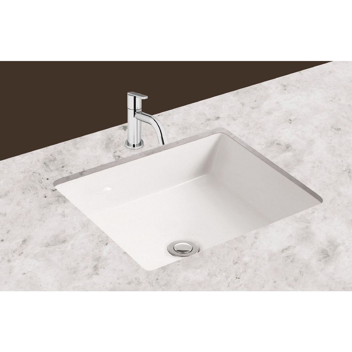 TREBOL - Lavatorio para Sobreponer Iseo Rectangular Blanco