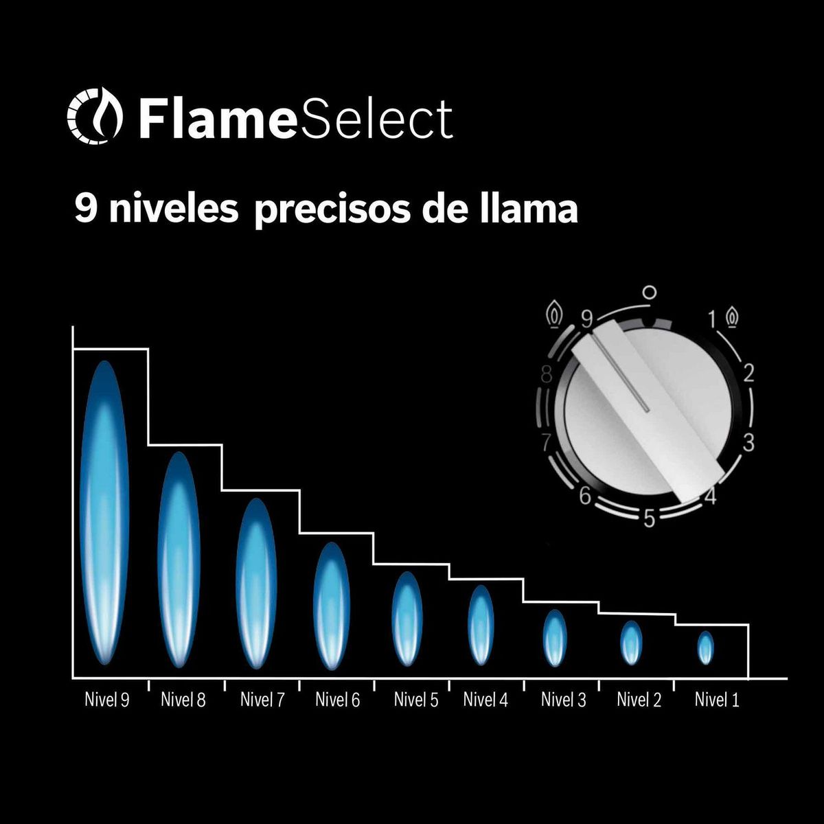 BOSCH - Cocina empotrable Gas Bosch PPH6A6B20 X4 Quemadores