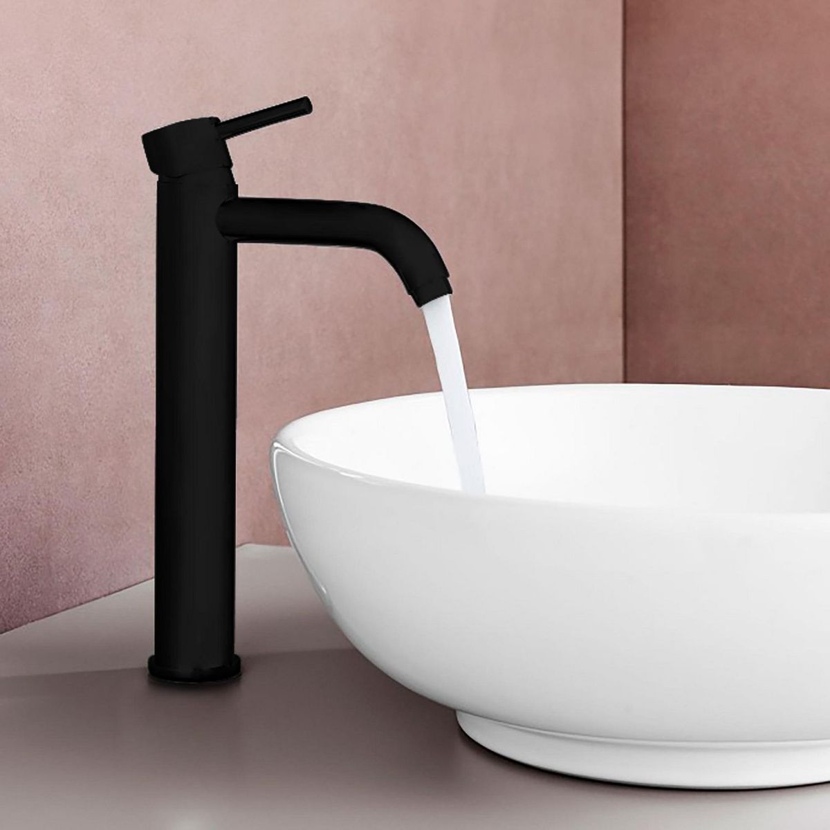 VAINSA - Llave de Lavatorio Monocomando Alta al Mueble Bali