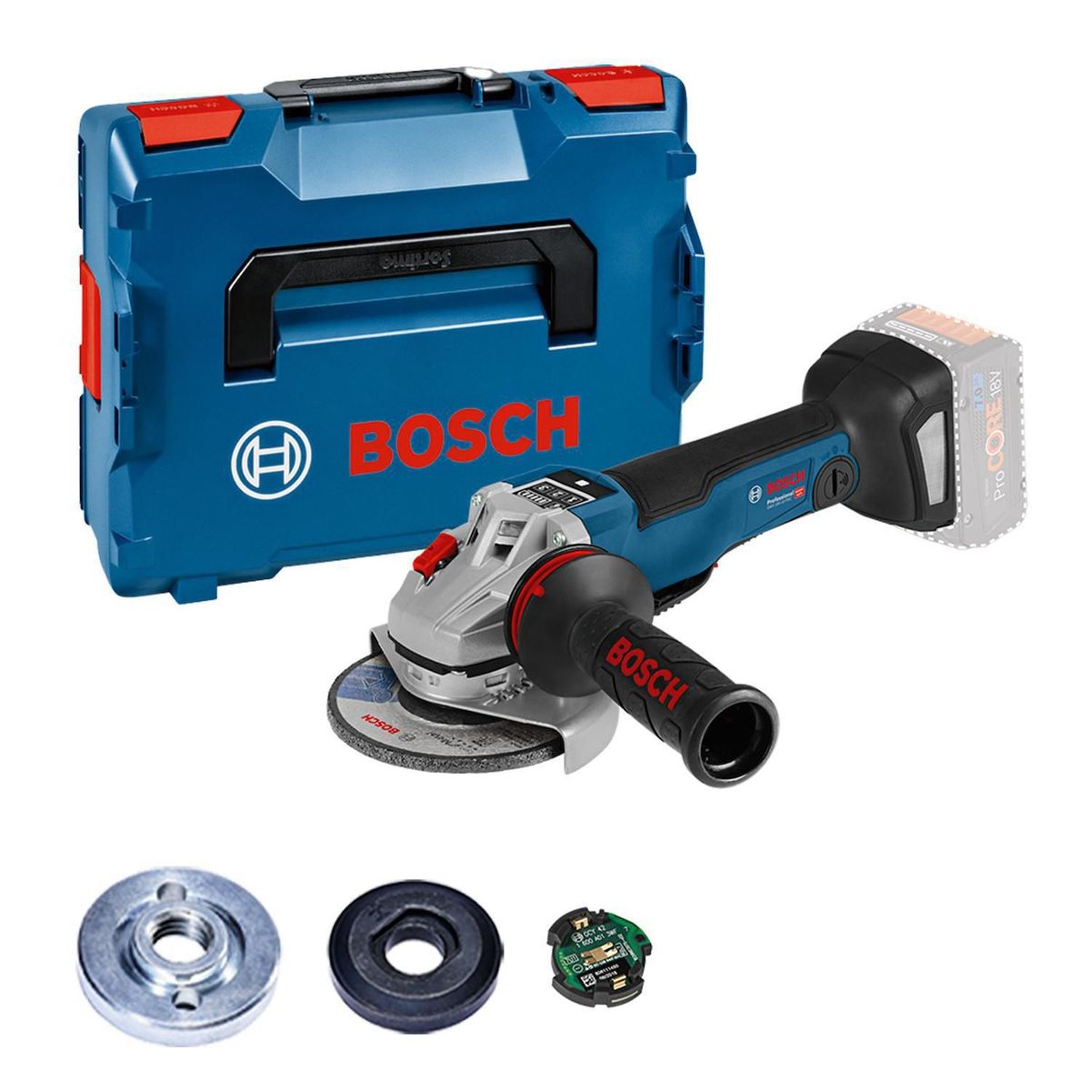 BOSCH - Amoladora Inalámbrica Bosch 1000W GWS 18V-10 PSC + Maletín (Sin batería)
