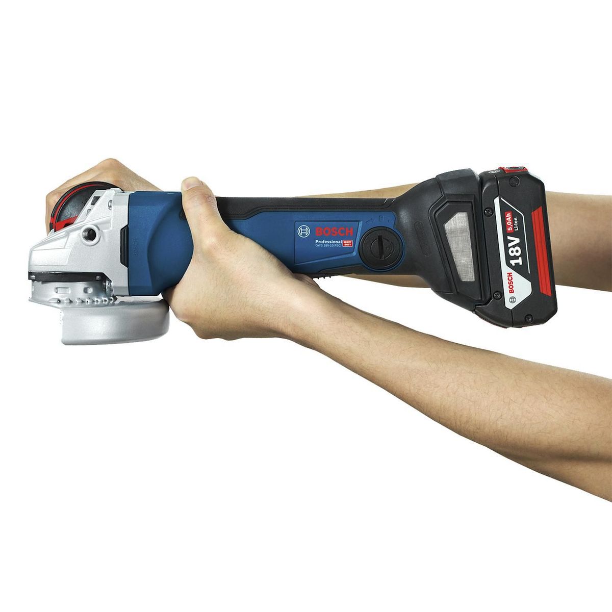 BOSCH - Amoladora Inalámbrica Bosch 1000W GWS 18V-10 PSC + Maletín (Sin batería)