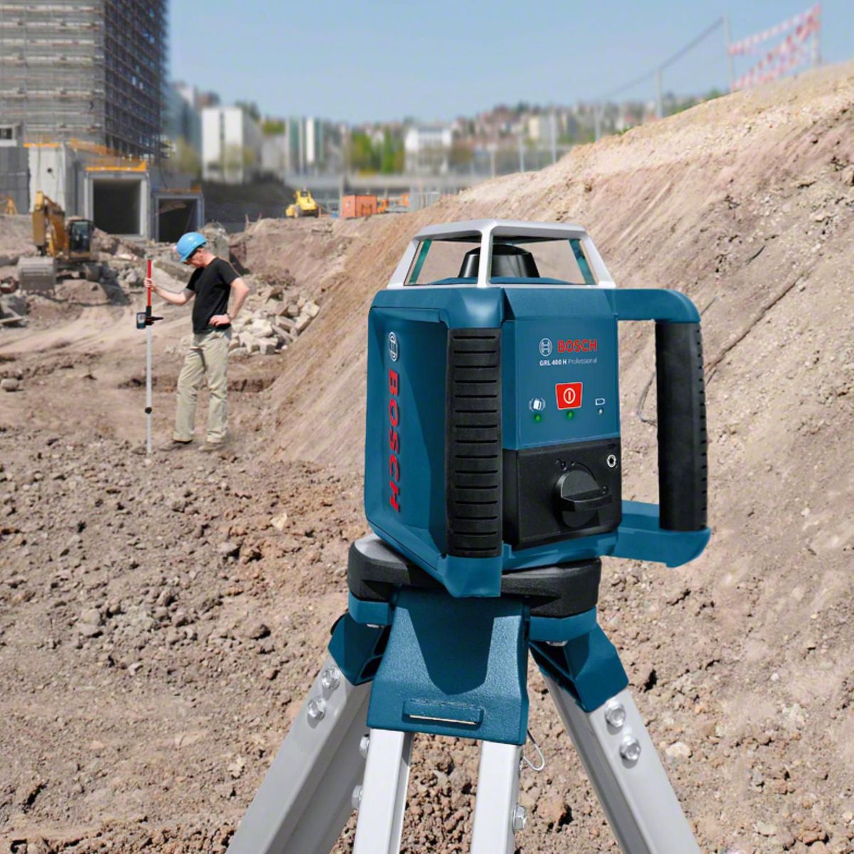 BOSCH - Nivel láser rotativo Bosch GRL 400 H, 400 metros 