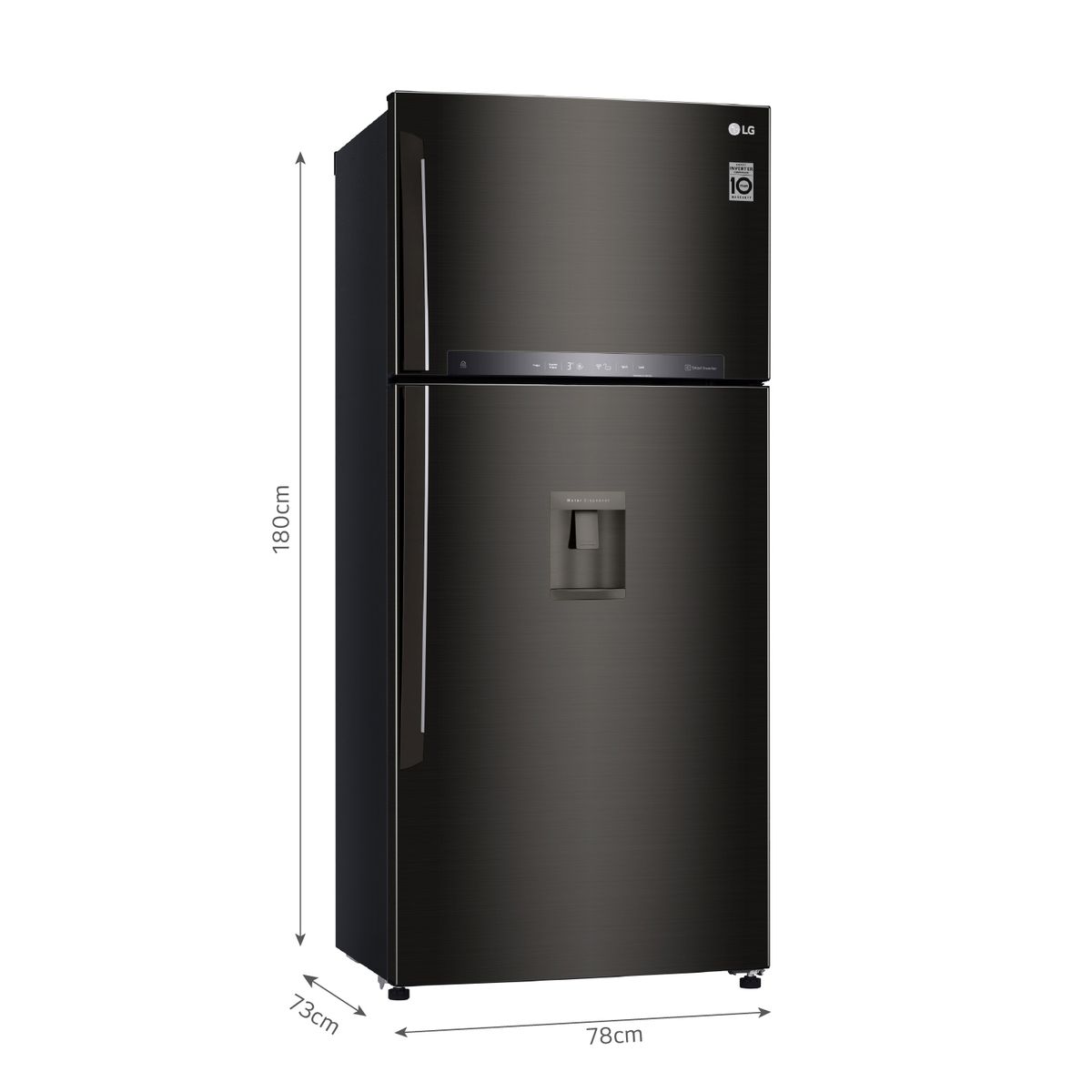 LG - Refrigeradora Lg Top Freezer 509 Litros GT51SGD