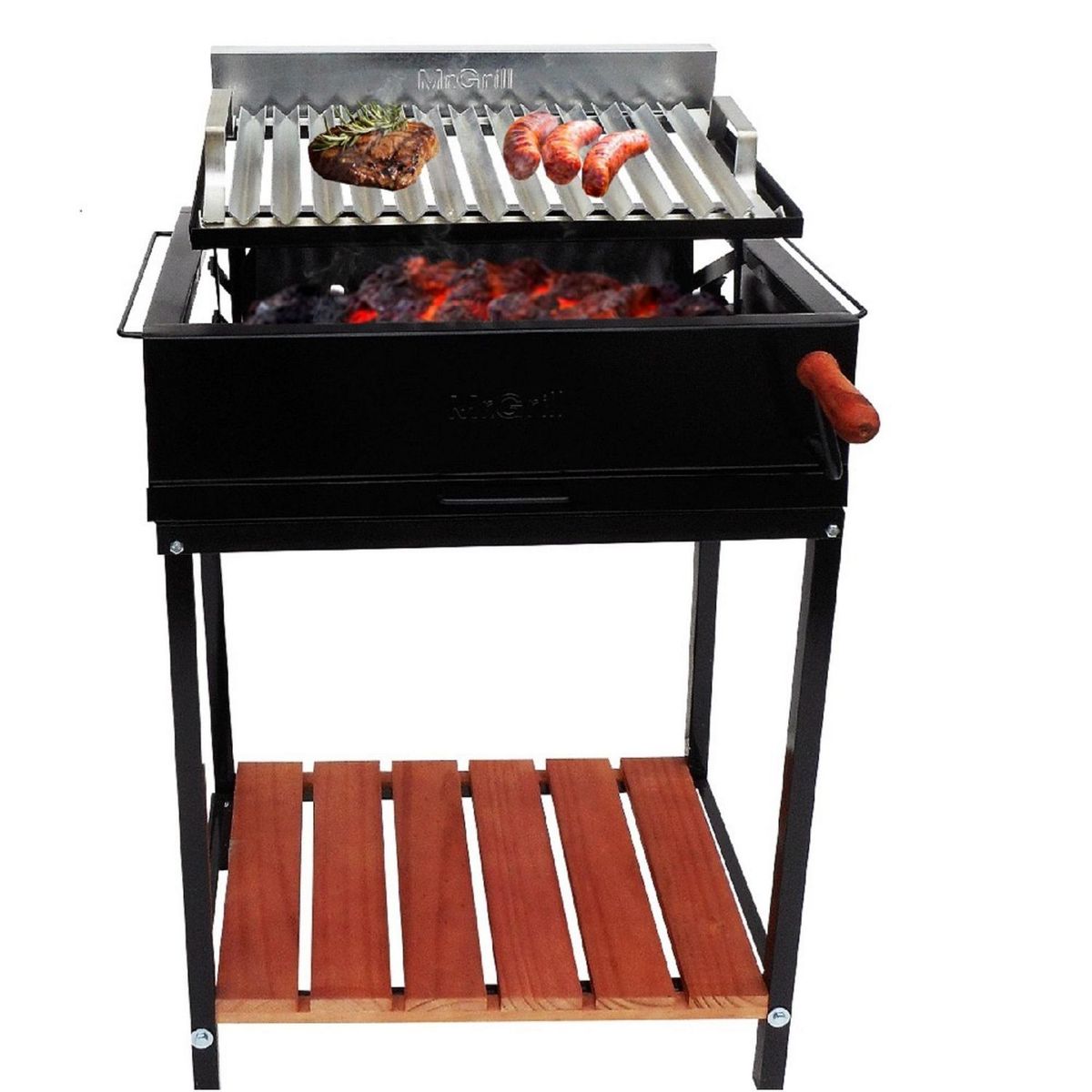 MR GRILL - Parrilla Argentina a Carbón Chica 40x60x90 con Angulos en V