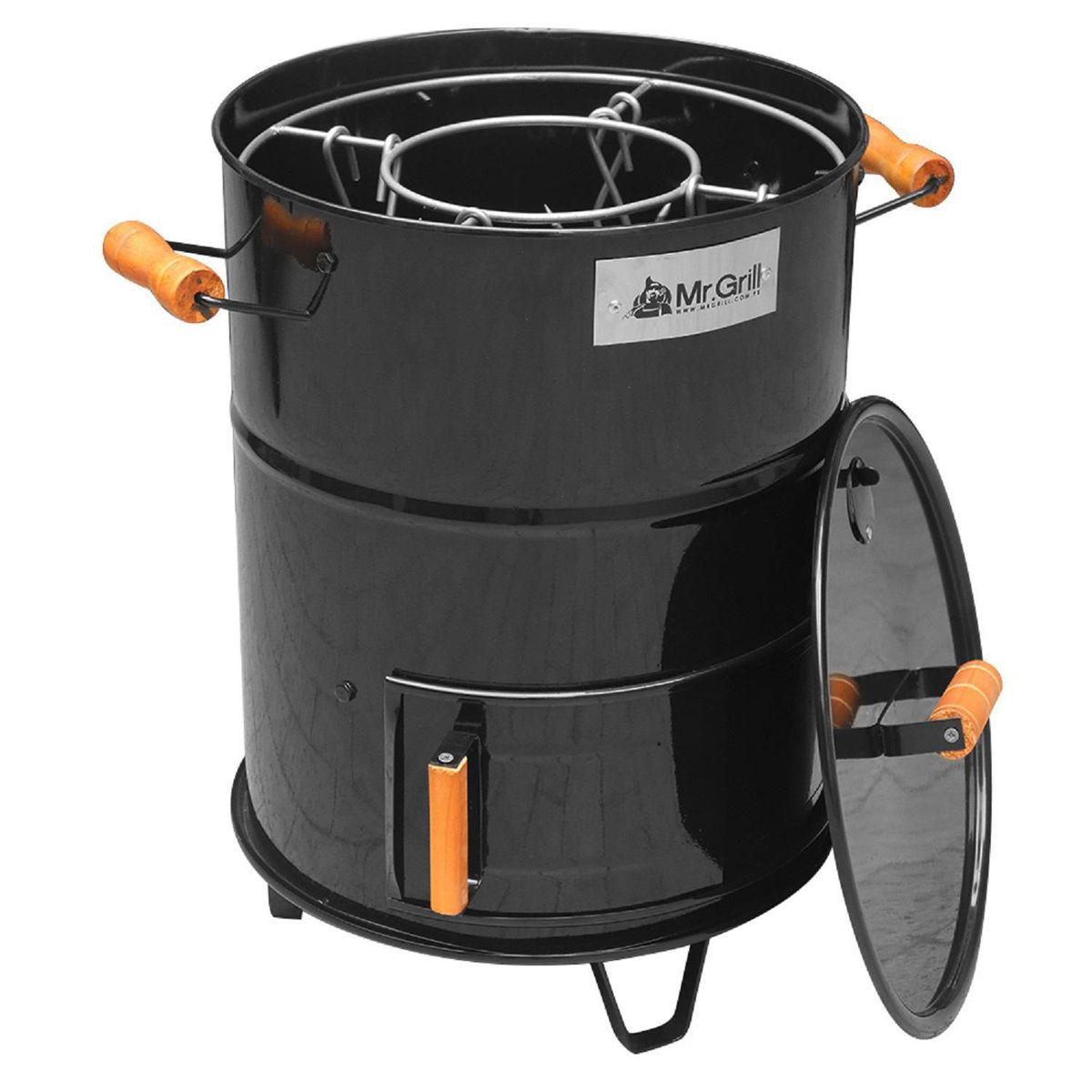 MR GRILL - Cilindro a Carbón Ahumador Mini 42x52x60 cm