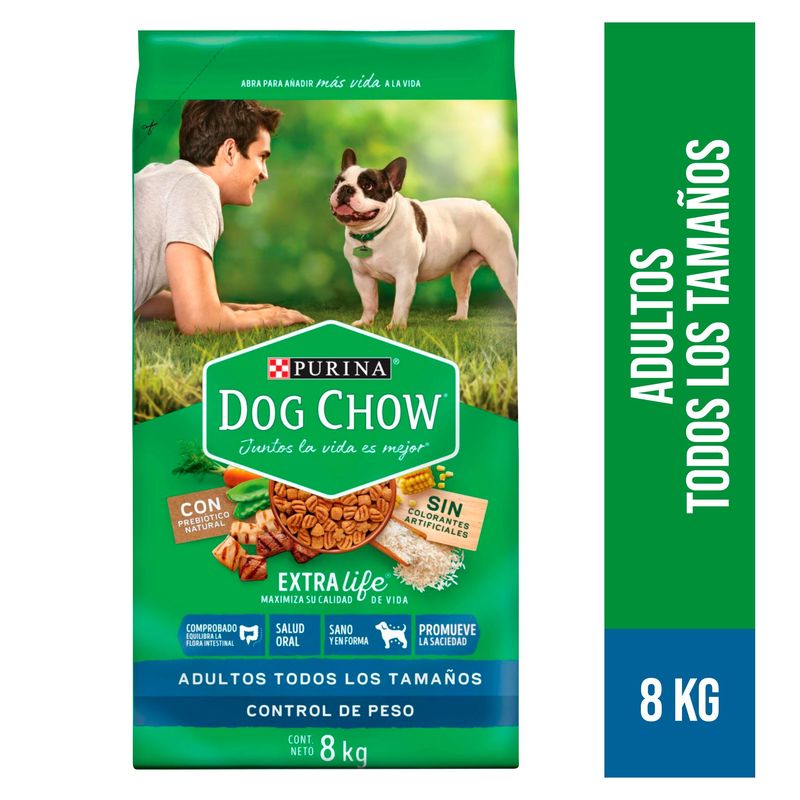 DOG CHOW - Dog Chow adultos 8kg de Pollo, res, cerdo todas las razas