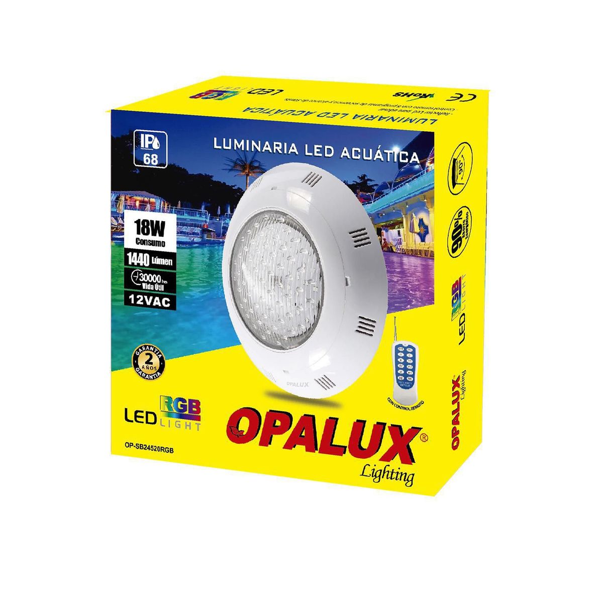 OPALUX - Luminaria LED para Piscina 18W RGB 12V