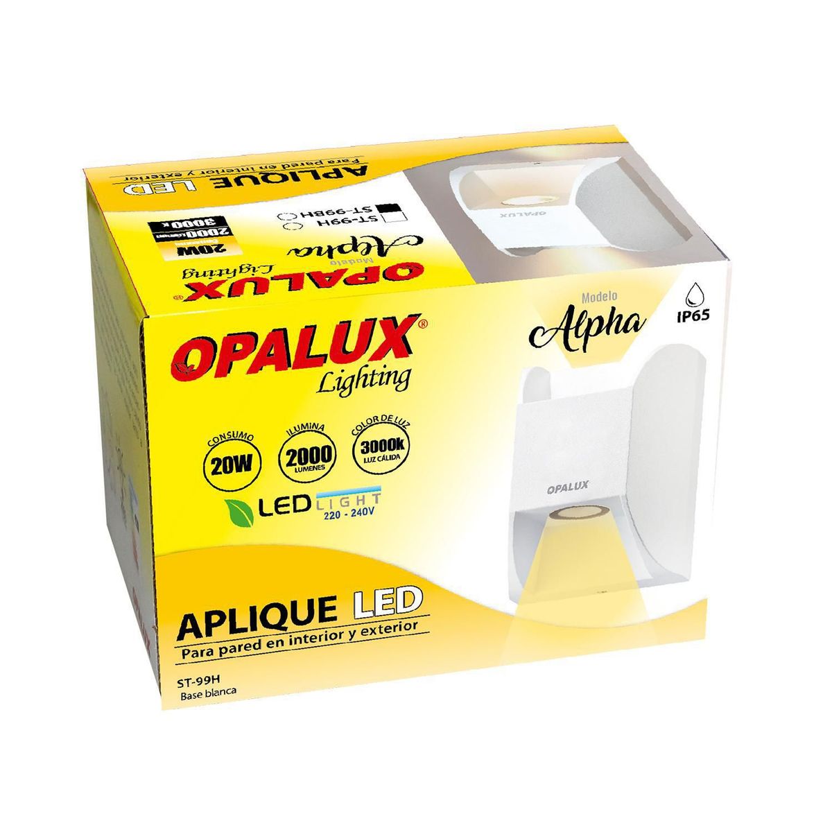 OPALUX - Aplique LED para Pared Interior Blanco