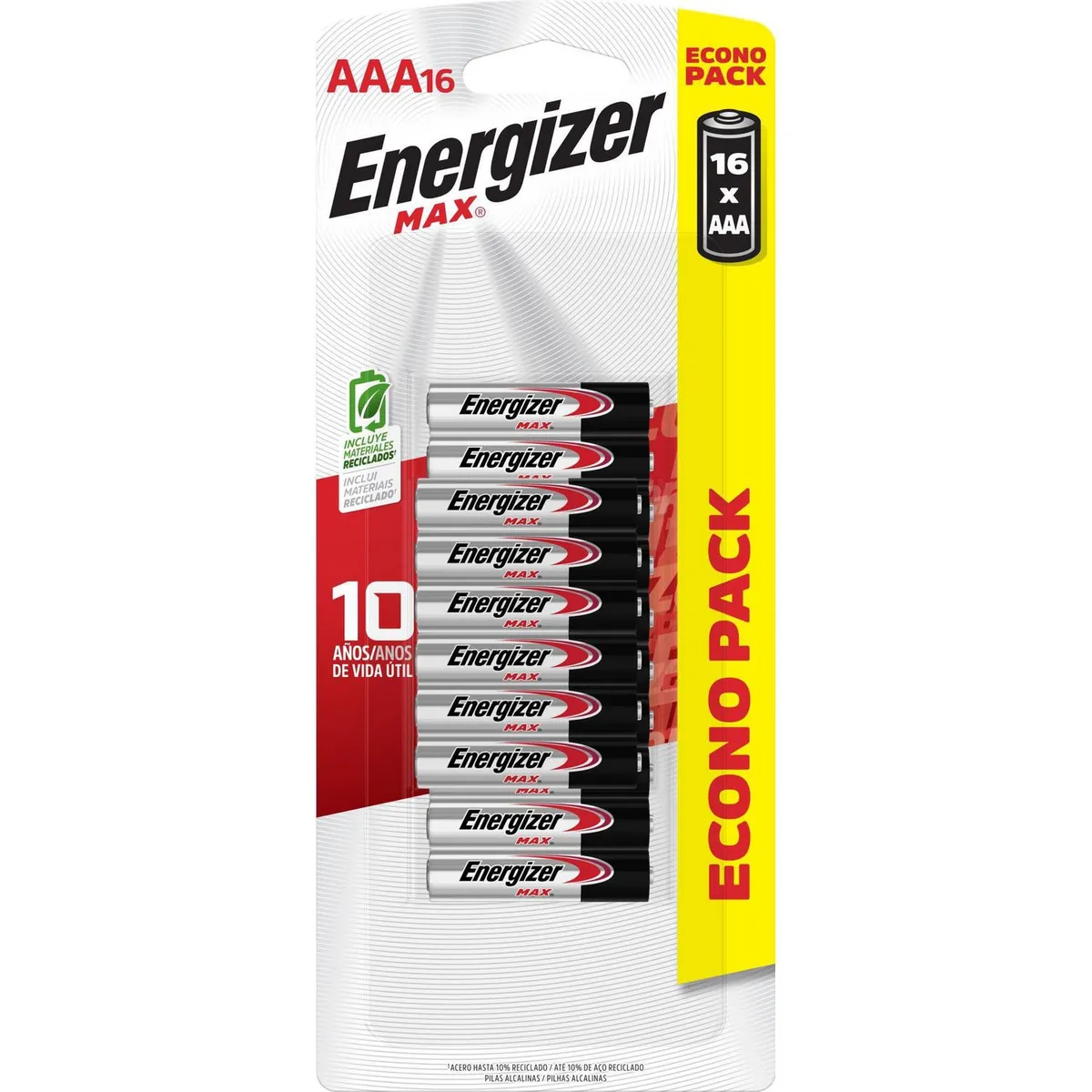 ENERGIZER - Pack de 16 pilas alcalinas AAA Max 1.5V Energizer