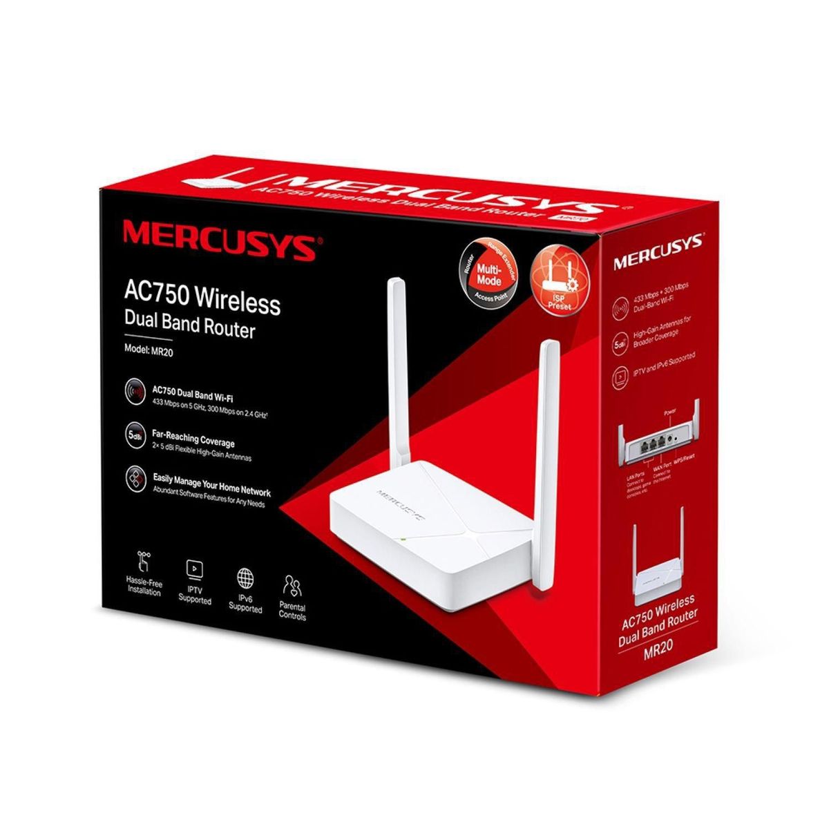 MERCUSYS - Router Inalambrico AC750 MR20