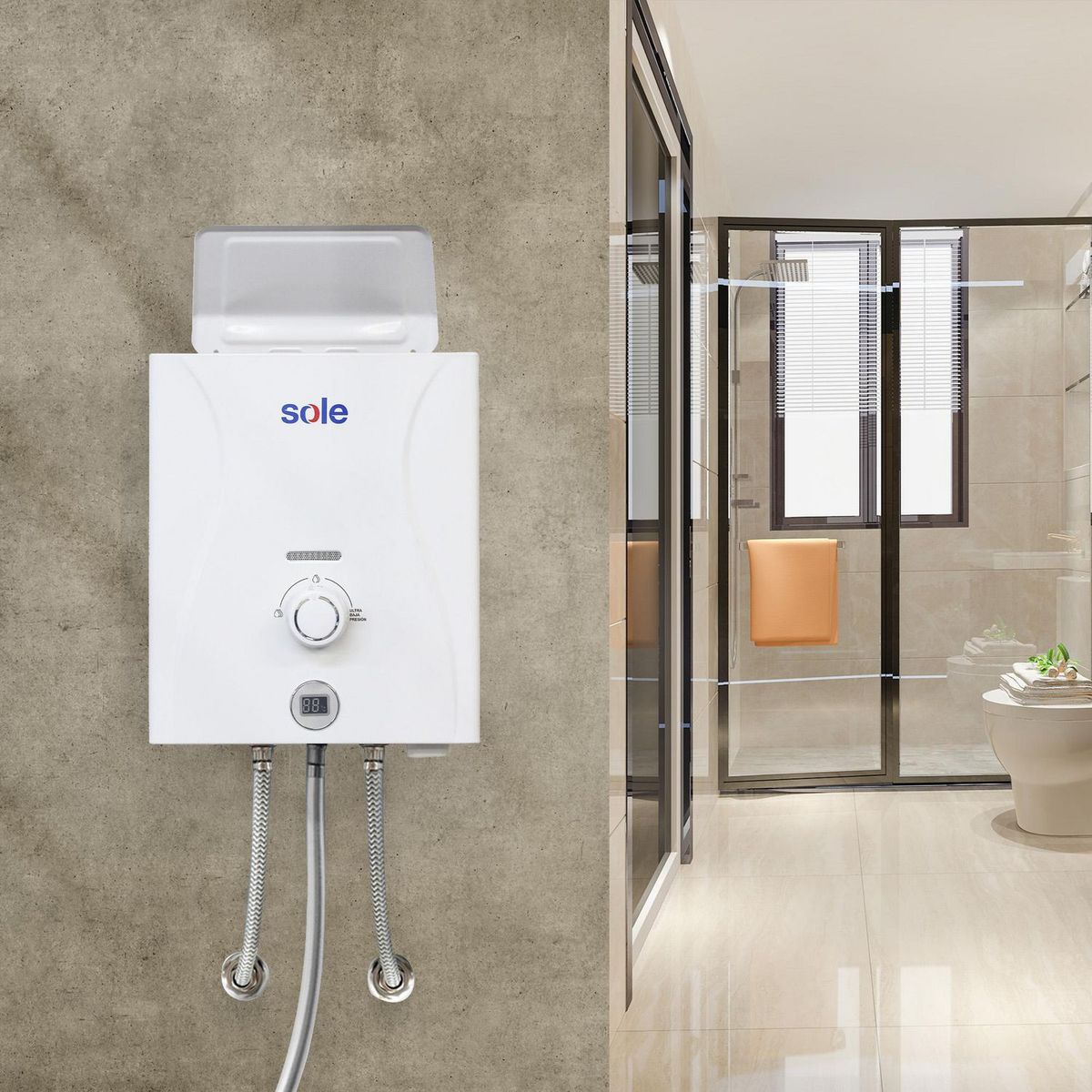 SOLE - Calentador Instantáneo Sole Control Total Glp 5.5L C/Acc