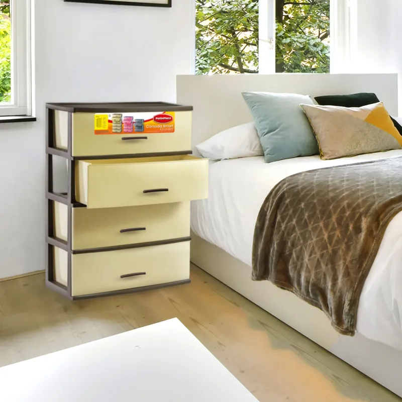 POLINPLAST - Cómoda Smart Plástica 4 Cajones Surtido