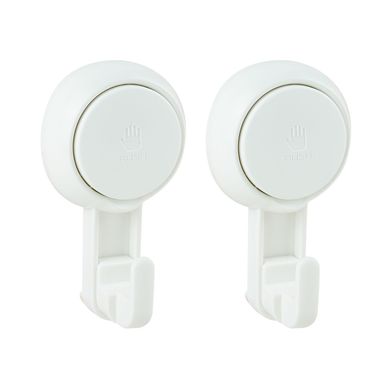 Set 2 Ganchos Multiuso con Succi�n Blanco