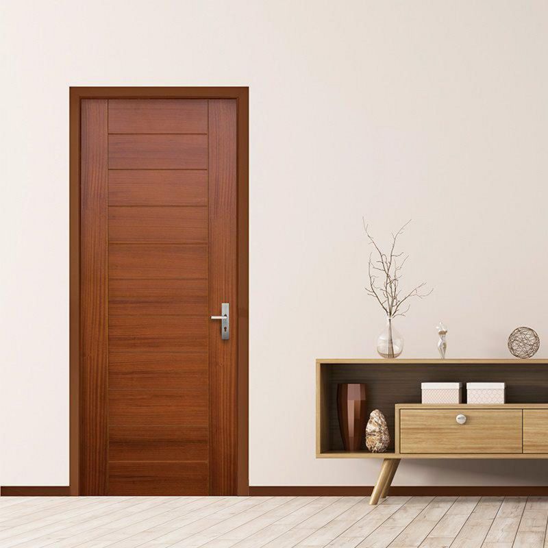 DIMFER - Puerta Interior Combo (Marco+Bisagras) Milano Sapelli AS 95x210cm Madera