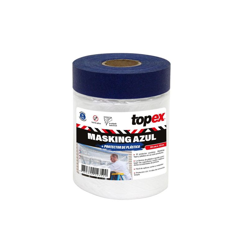SHURTAPE - Cinta masking tape azul Protector Plástico 55CM X 33M Shurtape