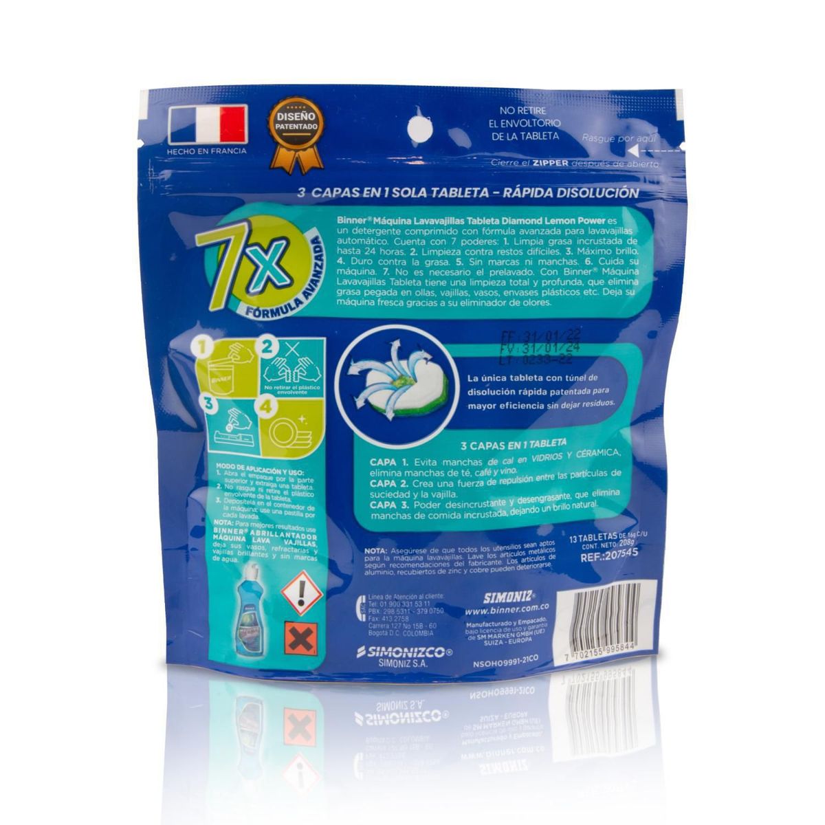 BINNER - Pastillas Lavavajillas para Maquina 13 Unidades
