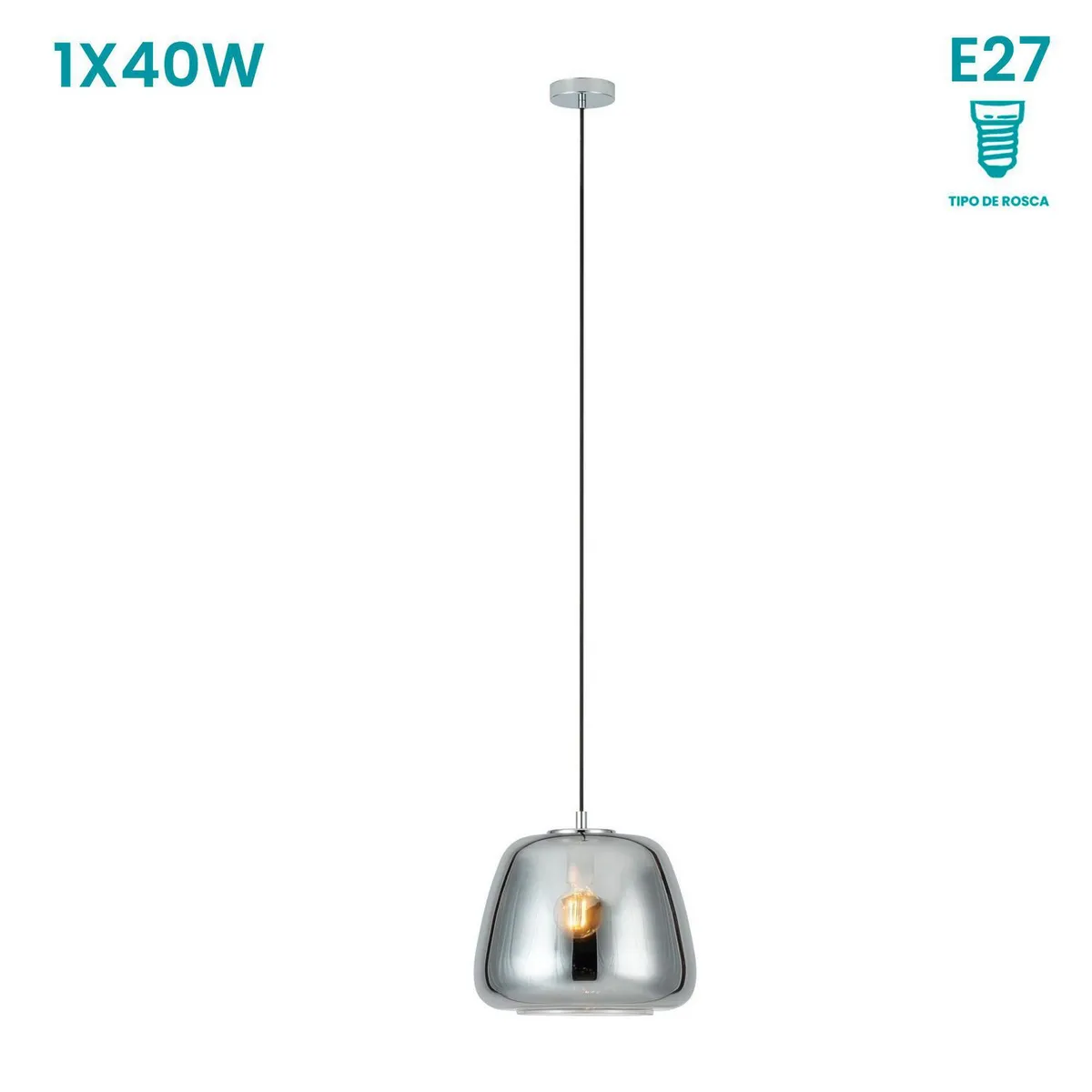 EGLO - Lámpara Colgante Albarino 1 Luz E27