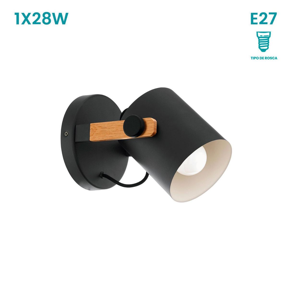 EGLO - Lámpara de Pared Hornwood 1 Luz E27