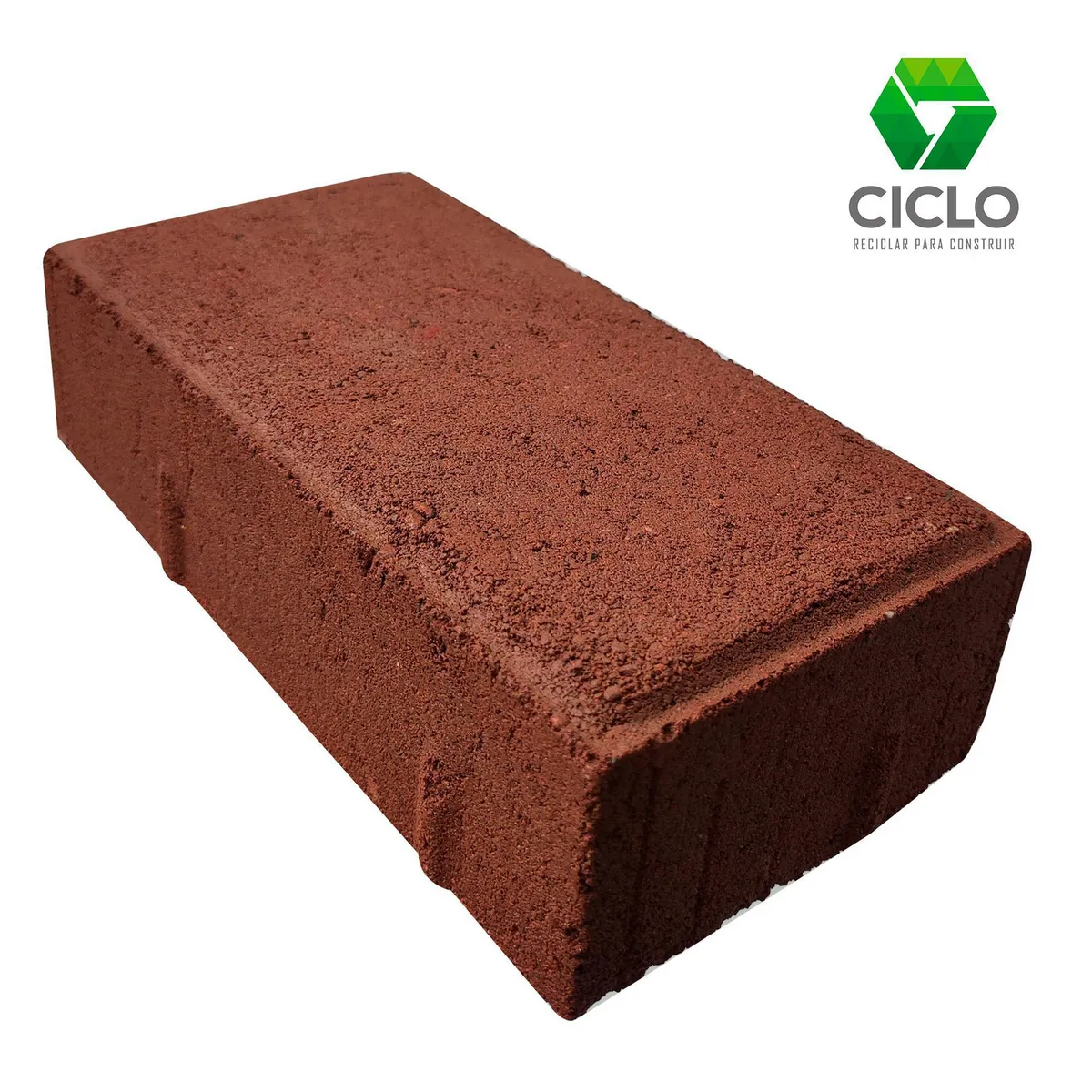  - Adoquin Ecológico Rectangular Rojo 10x20x6cm