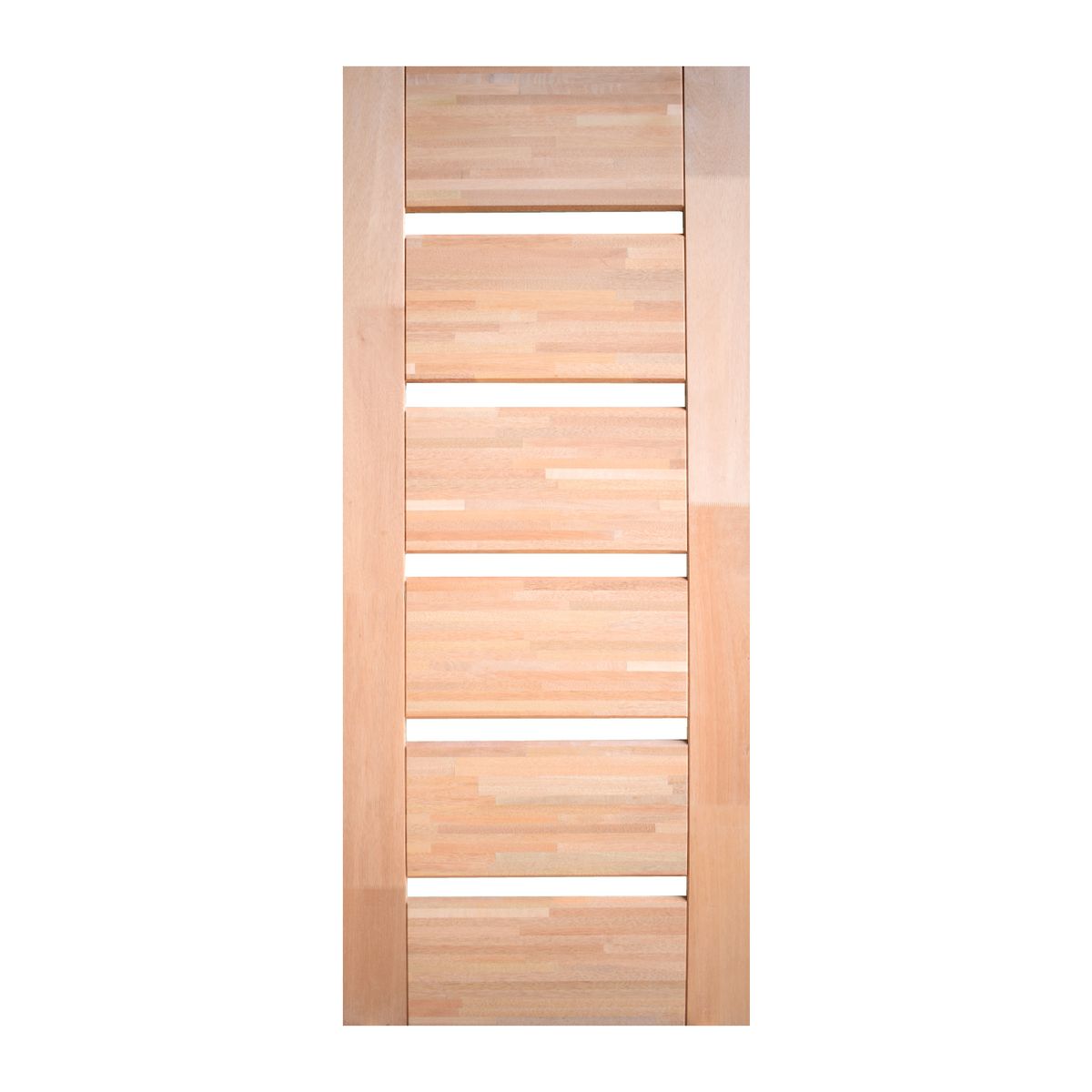 DIMFER - Combo Puerta Prinicipal Madera Nativa Vidriada Salamanca (Marco + Bisagras)