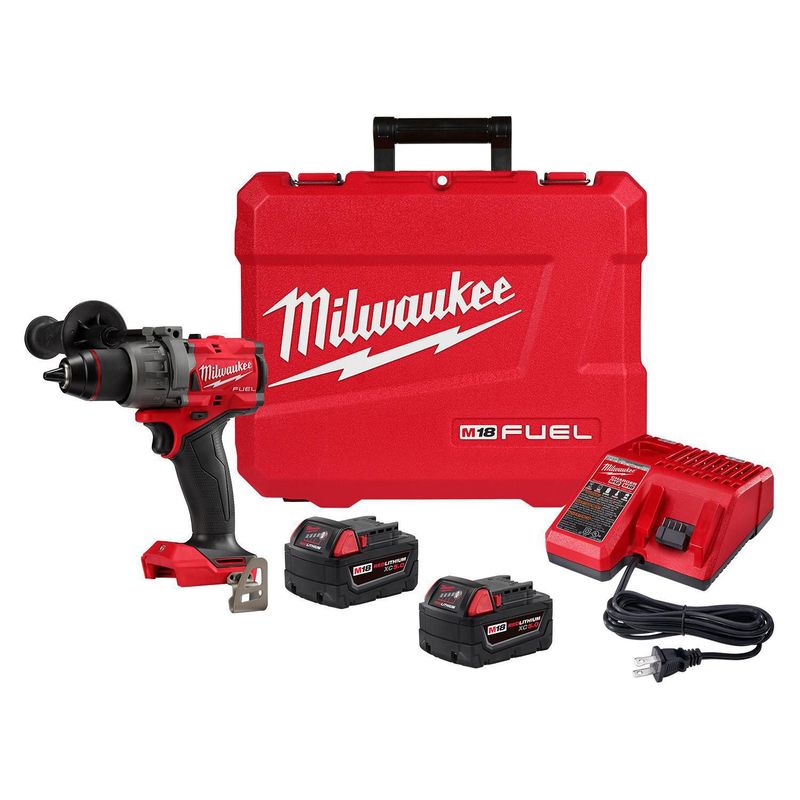 MILWAUKEE - Taladro Atornillador Percutor Inalámbrico 13mm 2904-259 + 2 Baterías + 1 Cargador Milwaukee