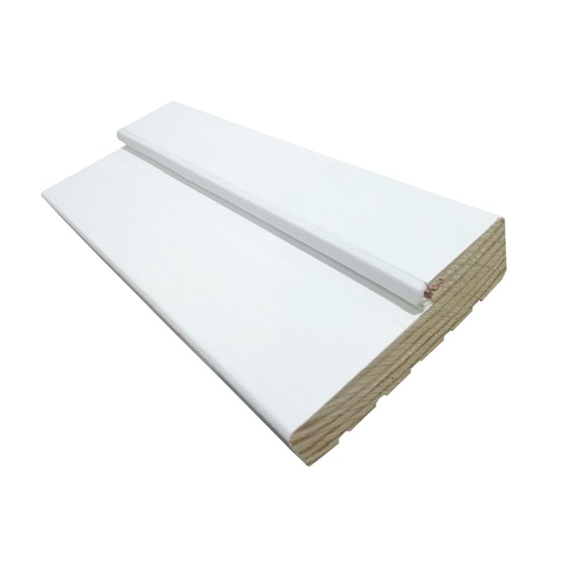 ARES - Marco Aspen Pino Finger Clear Pet Text. Blanco Recto 32X90X2120Mm (Vano 100) C/Rebajo 49 C/Burlete Simple