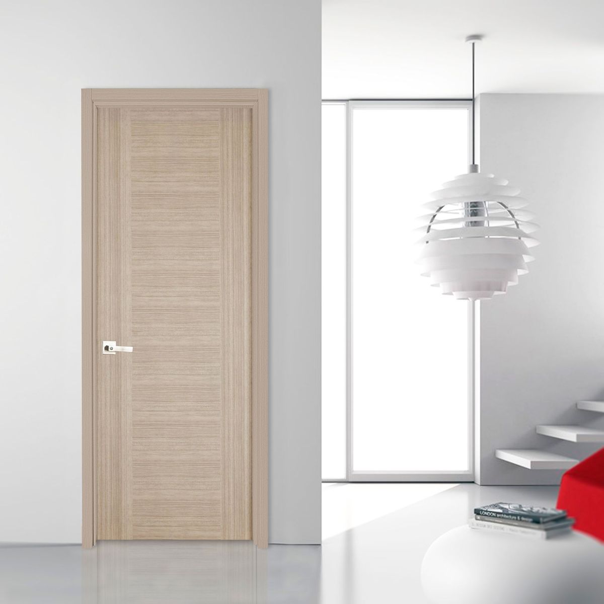 ARES - Puerta Montreal HDF 4Mm Hr Pet Txt Teka Mix 42X850X2070Mm Relleno Sauerland Tubular Embolsado