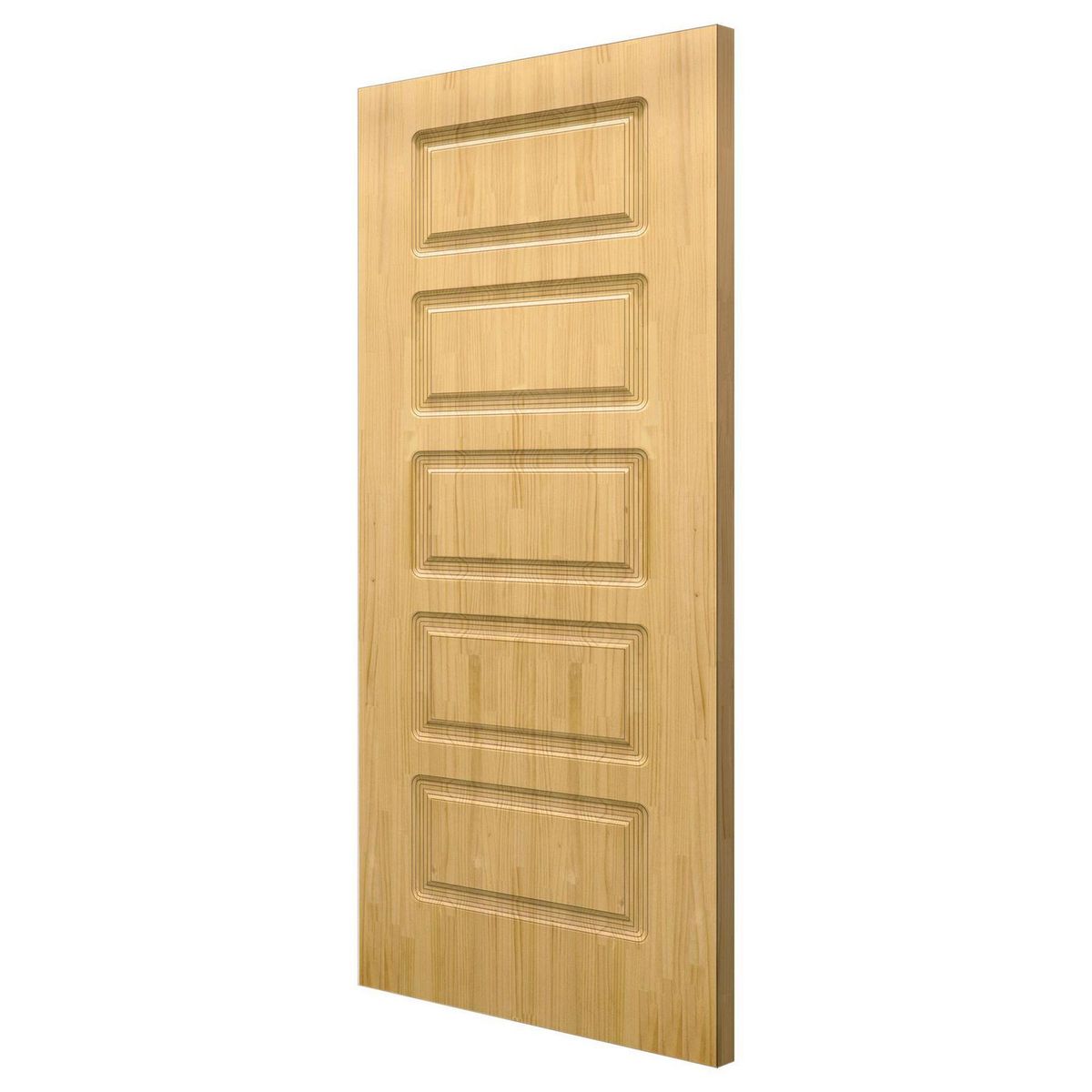 ARES - Puerta de madera Principal Lorena Solida Alistonada Pino