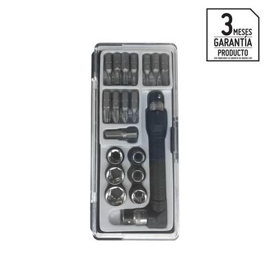 Set De Puntas y Dados Metal 19 Piezas Karson