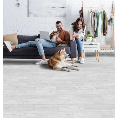 Cer�mica Blanco 20x60 Maderadas Mate 1.61 m2