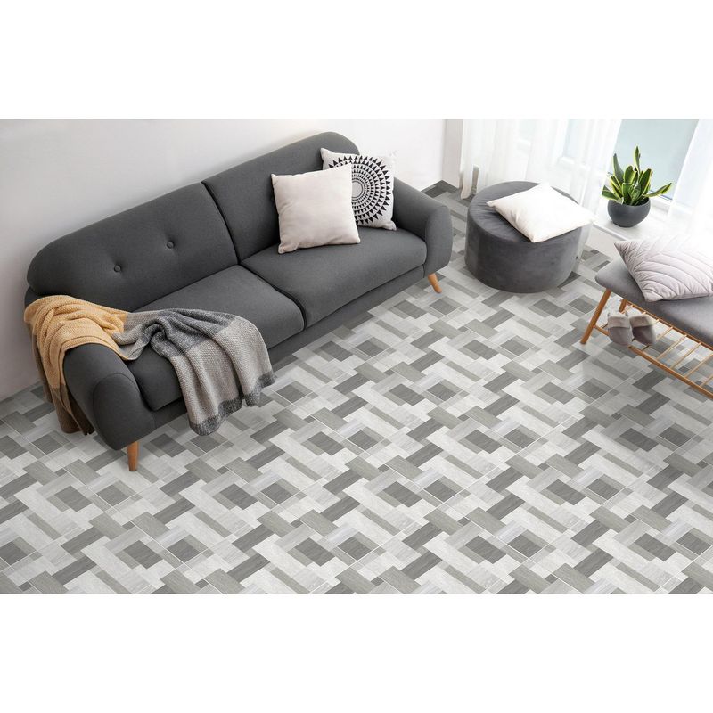 SAN LORENZO - Cerámica Gris 45x45 Maderadas Brillante 2.08 m2